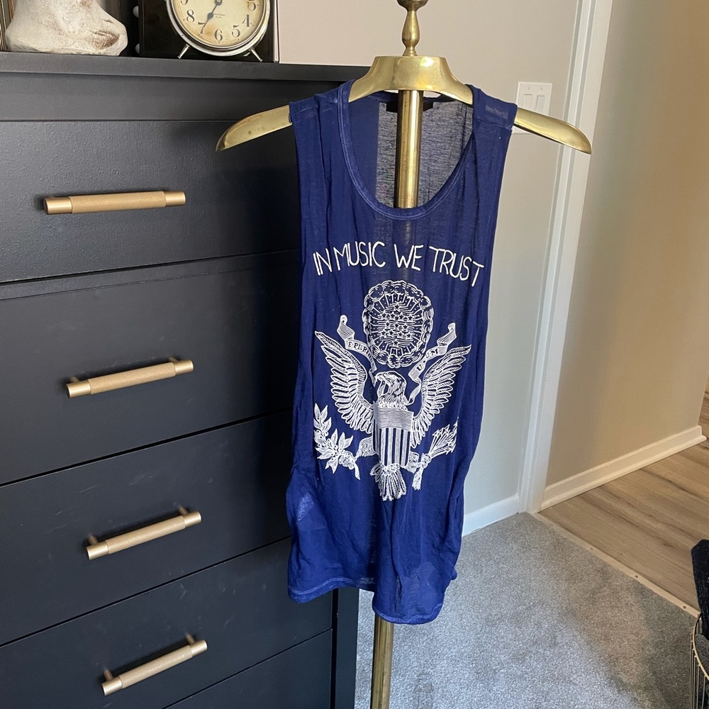 Music we trust tank top